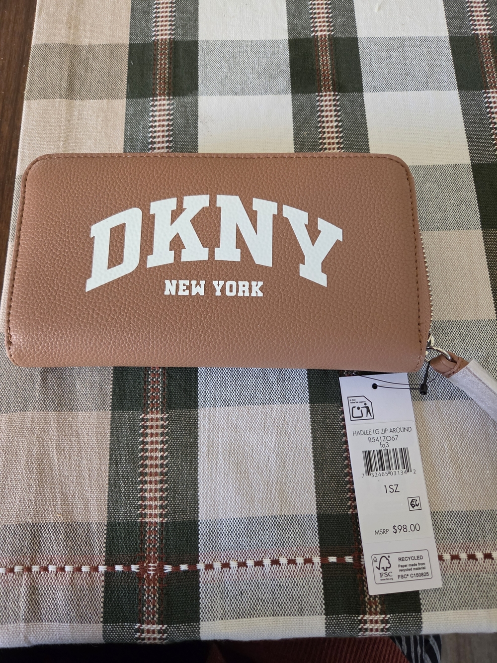 DKNY New York Tan Zip Around Wallet